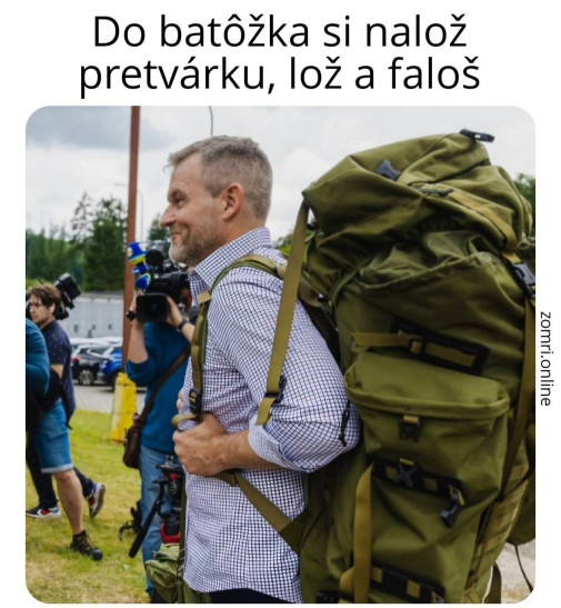Ďalši batoh mu pucflek nesie...